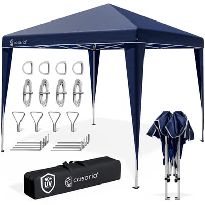 Casaria Partytent - Paviljoen - EasyUp - Opvouwbaar - Met draagtas - 300x300x250 cm - Blauw