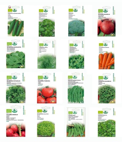 Dailygoods- Zaadset 16-delig - Groente-/Kruidenverzameling - Biologische Zaden - Tuinplanting - Voedzame Planten - Gezond Dieet - Tuinzaad
