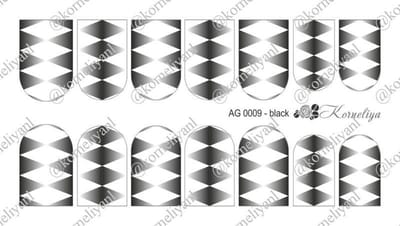 Korneliya Airbrush Waterdecal AG 0009 Black