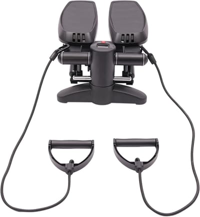 Fitness Stepper - Mini Hometrainer - Thuis Trainen - Hydraulisch Aandrijfsysteem - 150 kg Capaciteit - Zwart