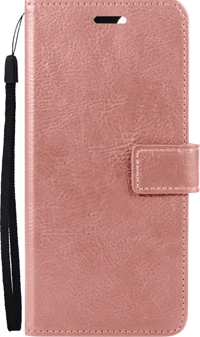 Hoes - Met Pasjeshouder - Geschikt voor Samsung Galaxy M22 - Luxe Bookcase Portemonee - Flip Case - Kunstleer Book Case - Flipcase - Book Cover - Walletcase - PortemonneeHoes - Rosé goud