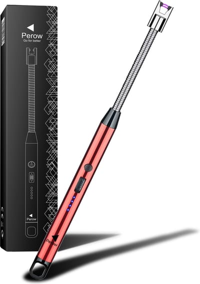 Oplaadbare Lange Elektrische Aansteker - Buigbare Aansteker Haak - Duurzame Plasma Aansteker - Vuurwerk Aansteker - USB C - Inclusief Cadeauverpakking - BBQ - Kaarsen - Rood