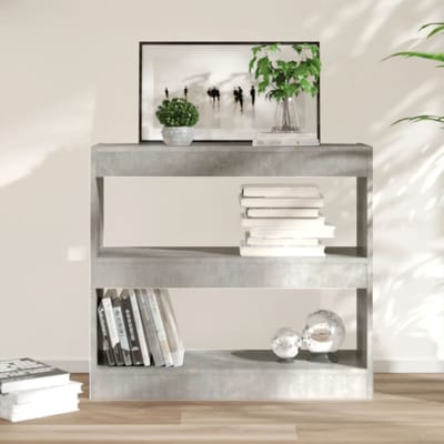 vidaXL - Boekenkast/kamerscherm - 80x30x72 - cm - betongrijs