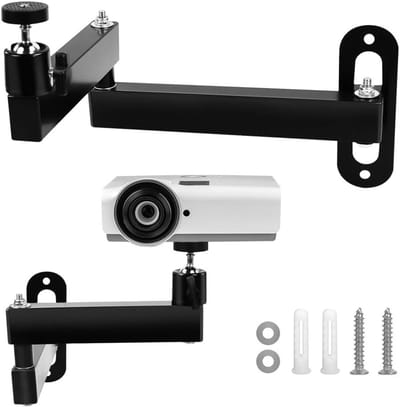 Opvouwbare Beamerhouder - Projectorstandaard Plafond - Thuisbioscoop Inrichting - 360 Graden Draaibaar - 3 Kg Draagkracht - Zwart