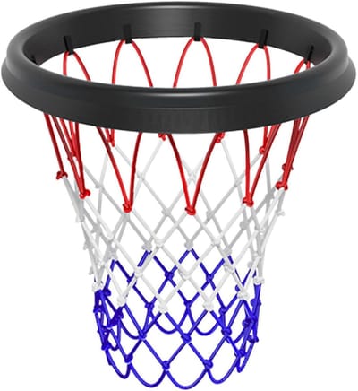 Basketbalringnet - Vervangend net - Buiten spelen - Weerbestendig materiaal - Standaard maat - Veelkleurig