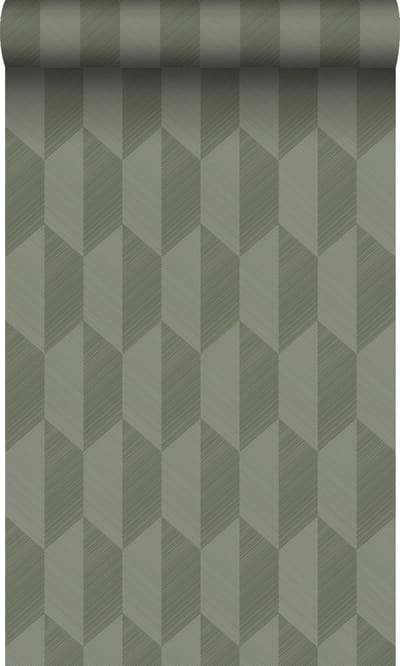 Origin Wallcoverings behang 3D-motief donkergroen - 50 x 900 cm - 348036