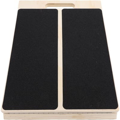 Kuitrekplank met Handvat 4 Hoek Verstelbaar Opvouwbare Schuine Plank voor Balanstraining black