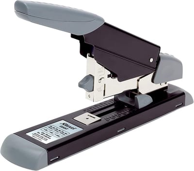 Grote Nietmachine - Bureau Nietapparaat - Documenten Verwerken - Robuuste Constructie - 33 x 19 cm - Grijs