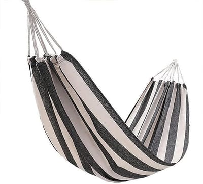 Katoenen Hangmat - Schommelbed Ligbed - Ontspannen Buiten - Dubbel Draagvermogen - 260 x 150 cm - Naturel