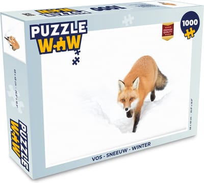 Puzzel Vos - Sneeuw - Winter - Legpuzzel - Puzzel 1000 stukjes volwassenen