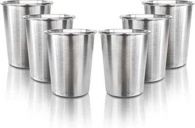 Stapelbare Roestvrijstalen Kinderbekers - 6 Pack 226 ml - Duurzame Drinkglazen