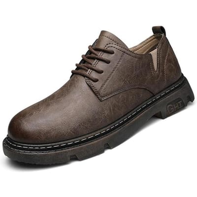 Chaussures habillées pour hommes Chaussures décontractées en cuir à la mode Chaussures décontractées britanniques basses confortables pour hommes Chaussures à plateforme Chaussures formelles pour hommes Nouvelles 39 marron