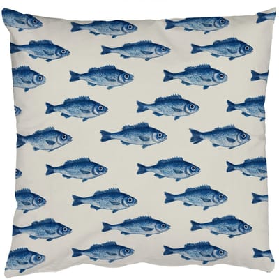 Sierkussens - Kussentjes Woonkamer - 50x50 cm - Vis - Patroon - Blauw