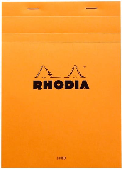 Schrijfblok rhodia a5 lijn 80vel 80gr kantln or | 10 stuks