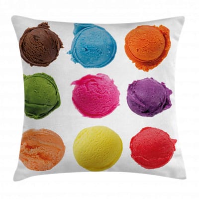 ABAKUHAUS Ijs-kussenhoes – Dubbelzijdig bedrukt – Rits – 40x40 cm – Multicolor