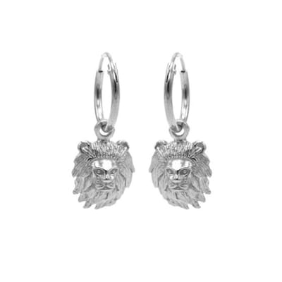 Karma Symbols oorbel M1212 Lion Zilver