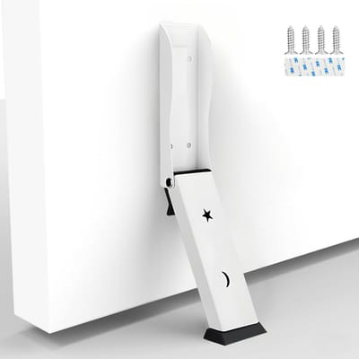 OUTARO-2 stuks Witte Deurstoppers – Geen Boren – Deurkrukstop & Openhouder – Voor Deuronderkant – Eenvoudig Te Gebruiken