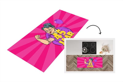 Keukenloper - Loper keuken - Jubileum - 45 Jaar - Vrouw - 120x50 cm - Keukenloper vinyl