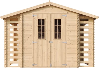 Timbela M391C - Houten tuinhuis-brandhoutschuurtje - 5,47 m² - 206x328xH218 cm - zonder vloer