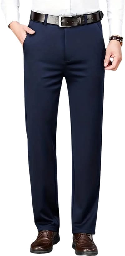 Bovista Pantalon Heren - Chino - Golfbroek - Nette Broek - Elastische Tailleband - Volwassenen - Donkerblauw - XS