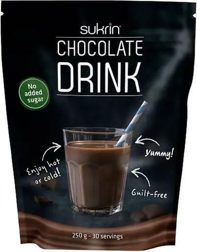 Sukrin Chocolate Drink - natuurlijke suikervervanger op basis van erythritol - 250 gram