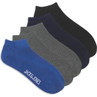 Jack & Jones Junior JACFRED Kinder Enkelsokken Jongens 5-pack Sneakersokken - Maat 38-43