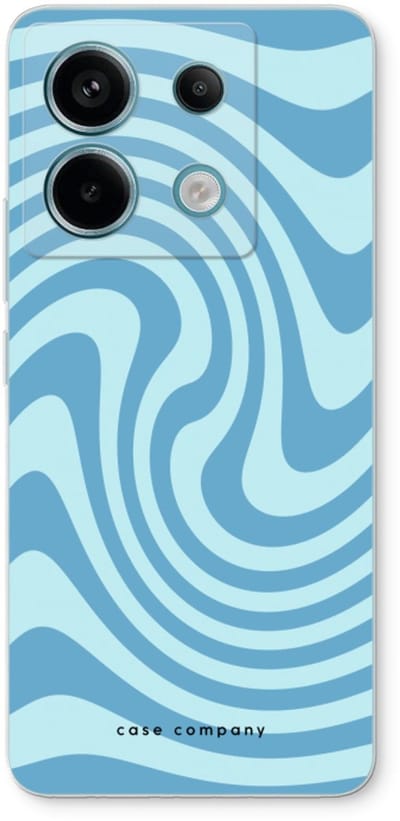 Case Company® - Hoesje geschikt voor Xiaomi Poco X6 hoesje - Swirl Blauw - Soft Cover Telefoonhoesje - Bescherming aan alle Kanten en Schermrand