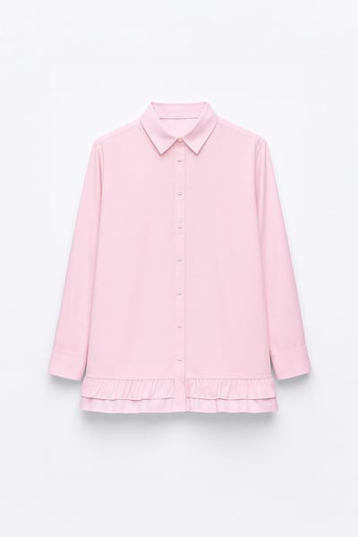 Touché Privé - Blouse met ruches aan de onderkant - Roze - Dames