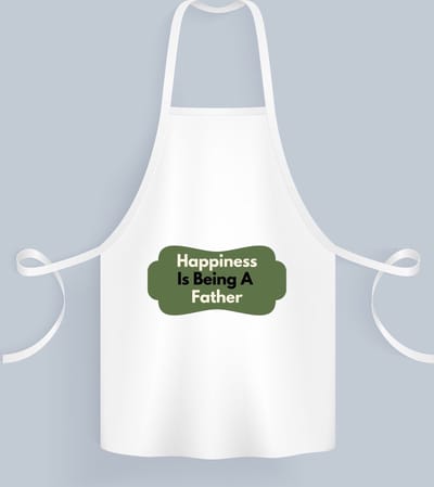 Akyol - happiness is being a father Keukenschort - Vader - de liefste papa - vader cadeautjes - vaderdag - verjaardag - geschenk - kado - 82 bij 71 cm