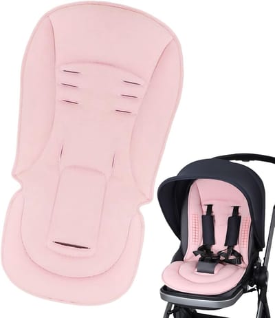 Kinderwagenmat - Stoelbekleding Ademend Kussen - Comfort Bieden - Verstelbare Hoogteaanpassing - 38x78cm - Roze