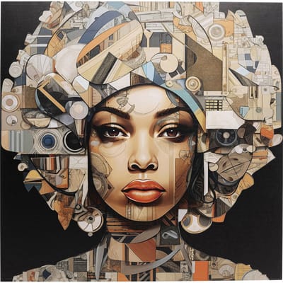 Wandfoto vrouw Art Geo 80x80cm Kare Design