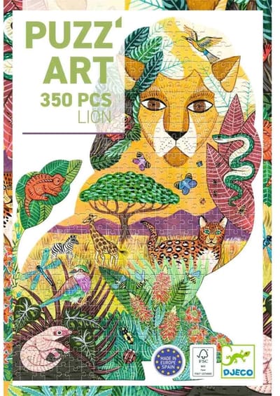 Djeco puzzel leeuw - 350 stukjes - FSC MIX - kleurrijk speelgoed.