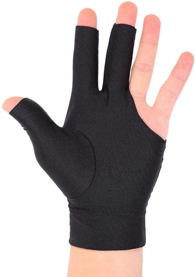 Dailygoods- Biljarthandschoen Linkshandige - 3 Vingers - Elastisch Spandex - Open Vingertoppen - Comfortabel - Betere Grip - Biljarthandschoenen
