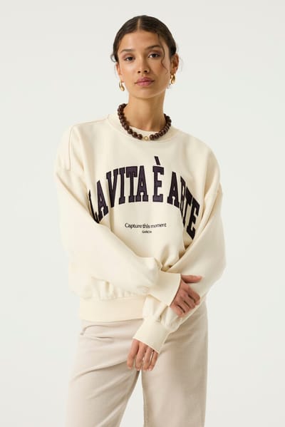 Geprinte sweatshirt voor dames Garcia Oversized Fit
