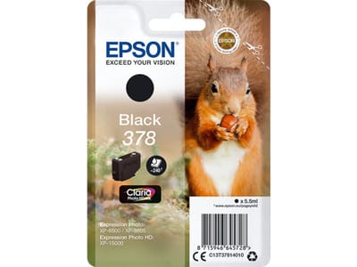 Epson Squirrel enkelverpakking zwart 378 Claria Photo HD inkt