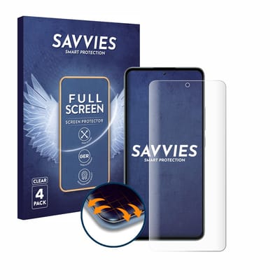 Savvies - Screenprotector voor Xiaomi 13T Pro - Folie Beschermfolie transparant volledig dekking 4 Stuks