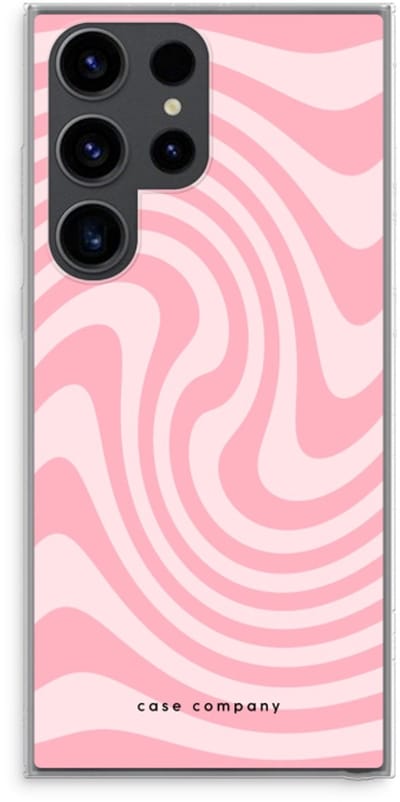Case Company® - Hoesje geschikt voor Samsung Galaxy S23 Ultra hoesje - Swirl Roos - Soft Cover Telefoonhoesje - Bescherming aan alle Kanten en Schermrand
