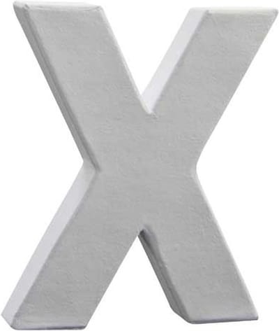 Letter wit X 12 cm