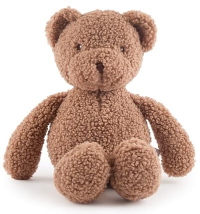 Bieco Mika Cuddly Toy, 37 cm, Bouclé Teddy Bear, Plush Bear, Cuddly Toy, XXL Teddy Bear, Cuddly Toy, Baby, Improved Teddy Bear from 0 Months, Christmas Bear