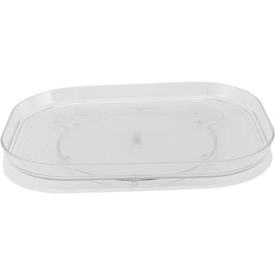 Draaitafel Organizer voor Koelkast Antislip Bodem 360 Graden Roterende Opbergplateau voor Snacks Kruiden Dranken Beer white