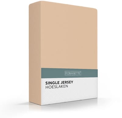 Romanette Jersey Hoeslaken Camel 160/180/200 x 200/210/220 cm