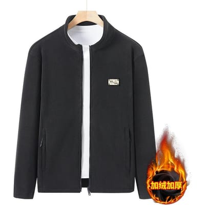Fleece Sweater Heren Hoodie Fleece Fleece Winter Grote Maten Jas Vest Fleece Jas 9XL black