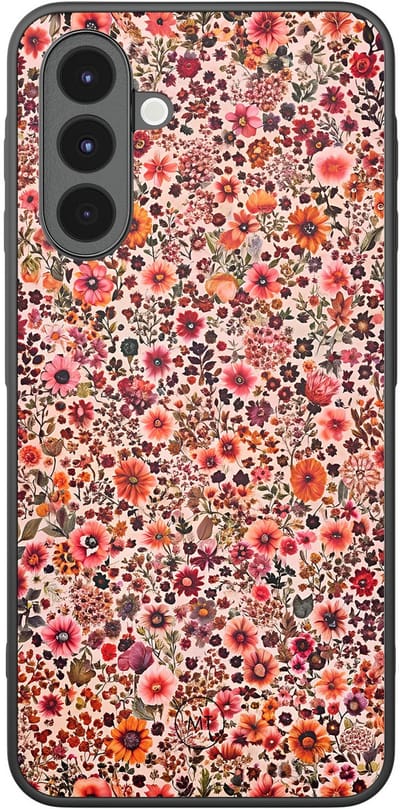 Hoesje geschikt voor Samsung Galaxy A16 - Vintage floral - TPU Hard Case Backcover - Roze - Mooie Telefoonhoesjes