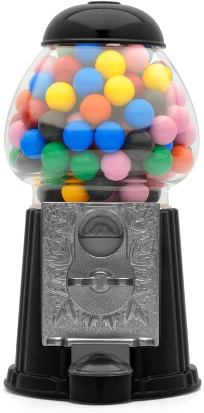 DnA® Kauwgomballen Automaat - Snoepdispenser - Gumball Machine - Snoepmachine - Snoepautomaat - Zwart - ‎13cm x 12cm x 23cm