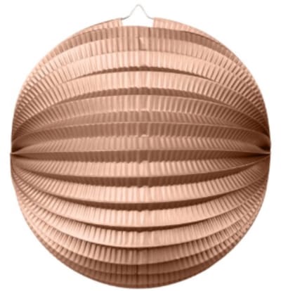 Wefiesta - Bollampion Metallic Rose Gold (25 cm) - Lampion sint maarten - lampionnen - Sint maarten optocht - lampionnen papier