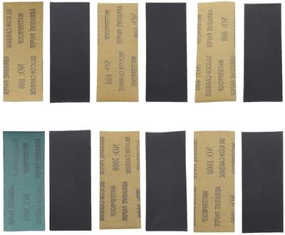 Set van 30 Stukken Siliconen Carbide Schuurpapier voor Nat en Droog Schuren, Grit 400 tot 3000, Ideaal voor Metaal en Houtbewerking