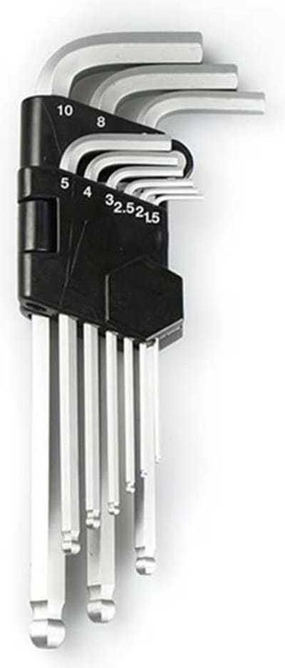 DW4Trading 9-voudige Metrische Inbusset met Kogelkop - Lengte 15 cm