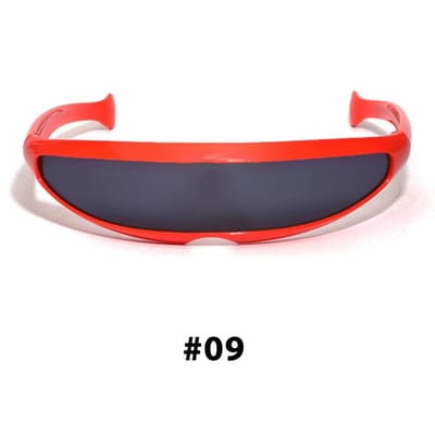 Lunettes de Soleil Cyclope Étroites Futuristes Latest Lunettes Laser Protection UV400 Personnalité Lentille Miroir Lunettes de Costume Hommes Gafas De Sol As shown in the figu gray