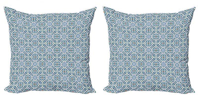 ABAKUHAUS etnische kussensloop-set 2x50x50 cm – dubbelzijdig bedrukt – Multicolor
