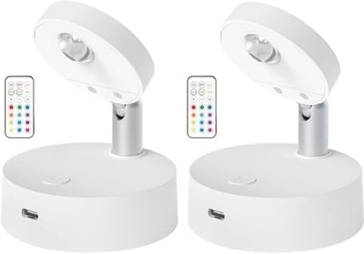 RGB led-spotlight - USB-oplaadbaar - met afstandsbediening - draadloze binnenverlichting - beeldverlichting met 13 lichtkleuren - timer - dimbaar - voor kast - kunst - display - feestsfeer - sfeerverlichting